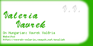 valeria vavrek business card